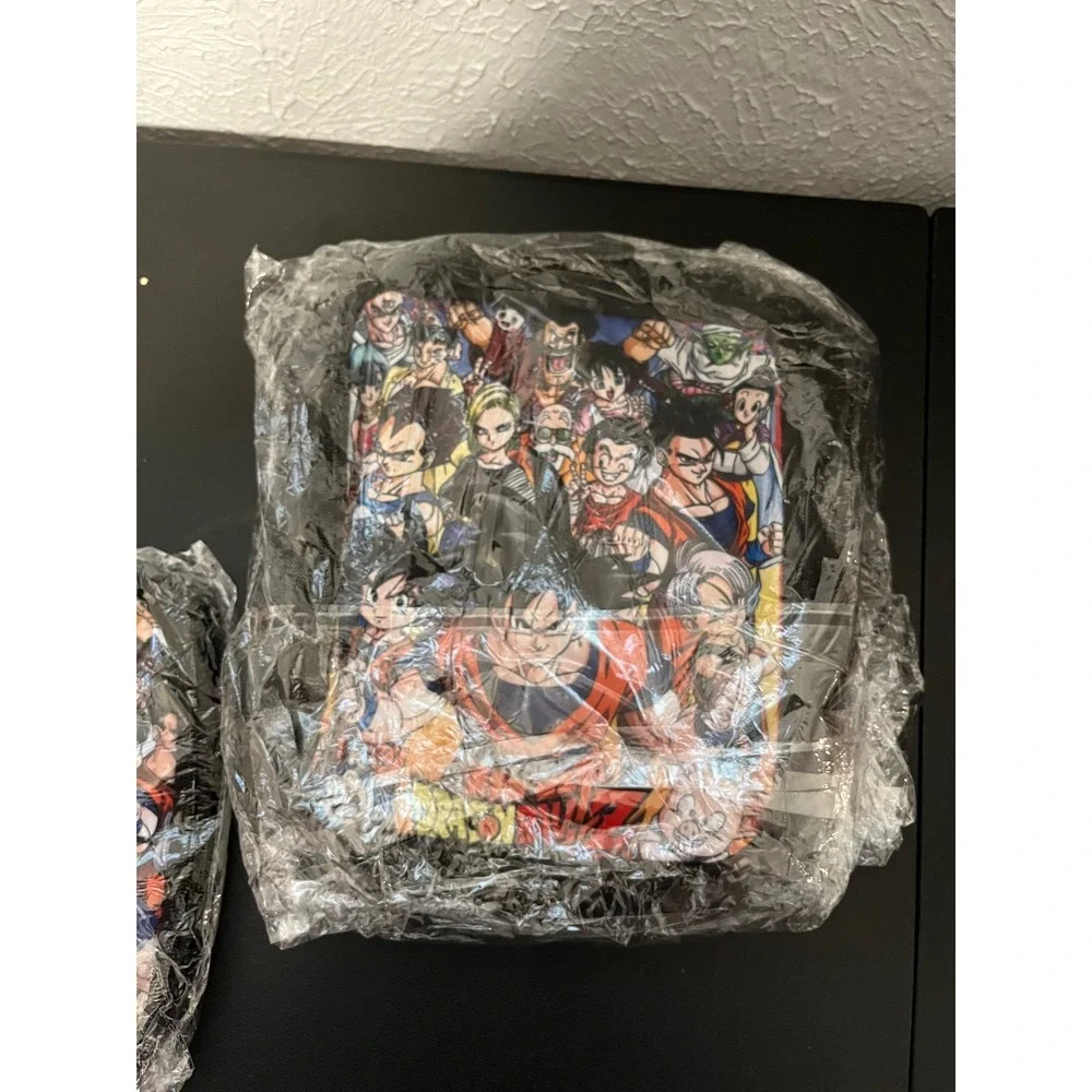 Dragon Ball Z 3pc Backpack Set Goku Vegeta Lunch Bag Pencil Case Black NWOT